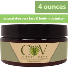 Load image into Gallery viewer, Natural Moisturizing Cream – Aloe Vera and Shea Butter developed for Eczema Rosacea Psoriasis Rashes Redness and Cracked Itchy Skin Relief – Relieve Dry Skin Naturally (4 .oz Jar)
