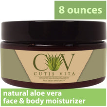 Load image into Gallery viewer, Natural Moisturizing Cream – Aloe Vera and Shea Butter developed for Eczema Rosacea Psoriasis Rashes Redness and Cracked Itchy Skin Relief – Relieve Dry Skin Naturally (8 .oz Jar plus Free 1/2 .oz )