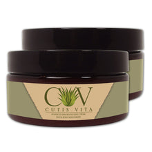 Load image into Gallery viewer, Face and Body Moisturizing Cream – Aloe Vera and Shea Butter developed for Eczema Rosacea Psoriasis Rashes Redness and Cracked Itchy Skin Relief – Natural Dry Skin Relief (2, 8 .oz Jars)