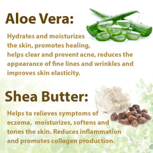 Load image into Gallery viewer, Natural Moisturizing Cream – Aloe Vera and Shea Butter developed for Eczema Rosacea Psoriasis Rashes Redness and Cracked Itchy Skin Relief – Relieve Dry Skin Naturally (8 .oz Jar plus Free 1/2 .oz )